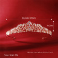 Rhinestone Rose Golden Wedding Bridal Tiara Hairband Luxury Hair Accessories Sweet Headband for Women Girl Feast Photo Studio